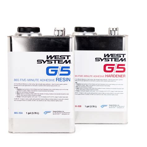 West System G5 Five Minute Epoxy Adhesive Kit 2 Gallons West Marine