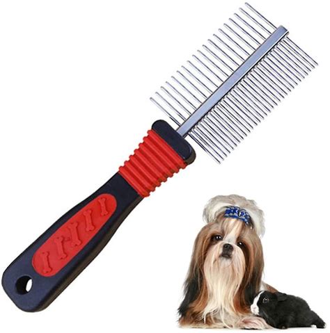Dog Grooming Comb Cat Rake Comb Comb With Rounded Metal Double Sided