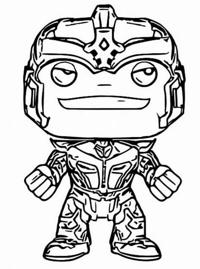 Funko Pop Coloring Marvel Pages Thanos Para