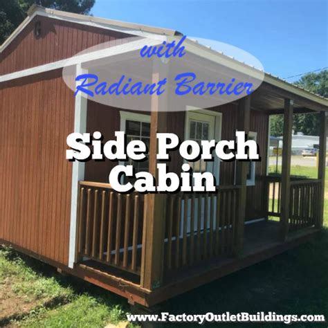 16x24 Side Porch Cabin 97982 Factory Outlet Buildings Sheds Barns Garages