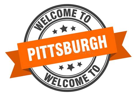 Welcome To Pittsburgh Welcome To Pittsburgh Isolated Stamp Stock