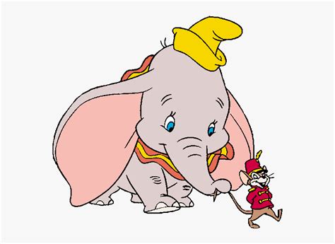 Stuck Clip Dumbo Dumbo And The Mouse Colouring Hd Png Download