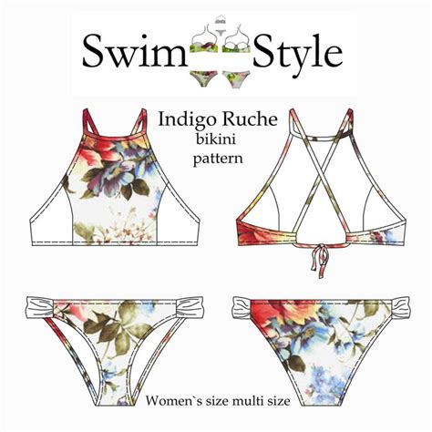 Bikini Pdf Sewing Pattern Ruche Women S Bikini Pattern Etsy Bikini