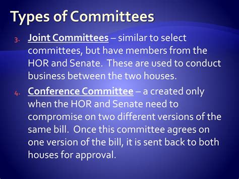 Ppt Committees In Congress Powerpoint Presentation Free Download