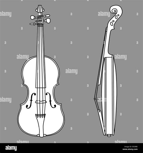 Violin Silhouette On Gray Background Stock Photo Alamy