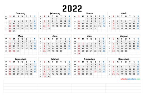 Printable Calendar 2022 Word Template Calendar Design