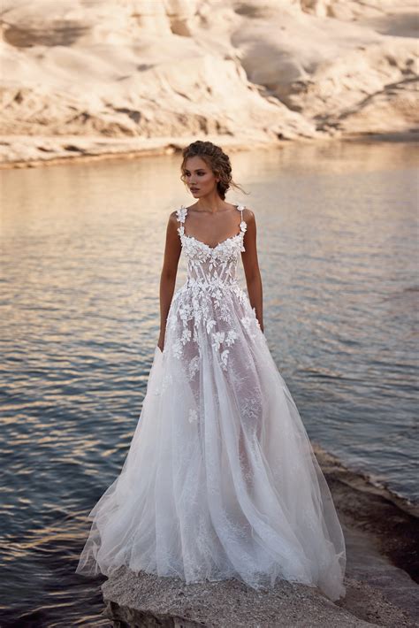 Eleanor White And Lace By Milla Nova Wedding Dress La Boda Bridal I Contemporary Bridal Boutique