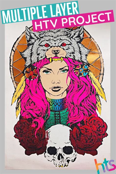 curious to learn how to layer heat transfer vinyl our wolf lady project tutorial will walk you
