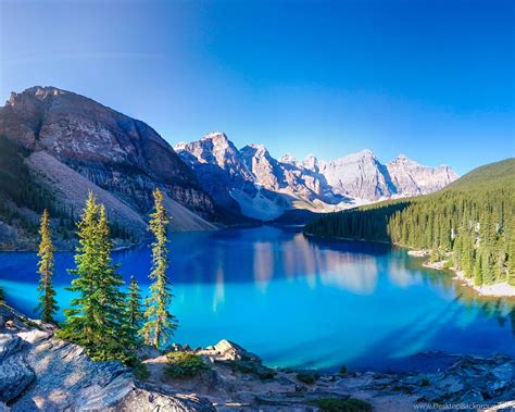 Lakes Moraine Lake Mountain Nature Fun Forest Cool Wallpapers Wide