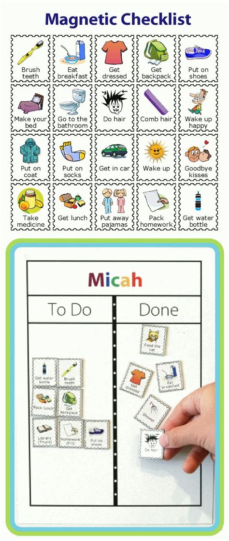 Make A Magnetic Checklist For Your Kids Chores For Kids Kids Routine