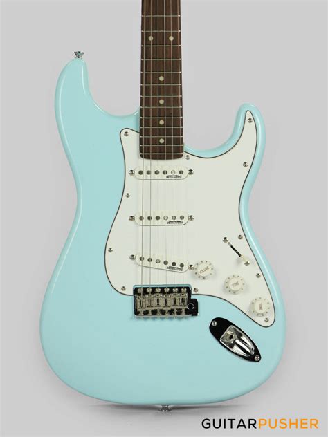 Vintage V6 S Style Reissue Electric Guitar Laguna Blue Guitarpusher
