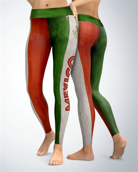 Flag Of Mexico Leggings Womens Leggings Capri Leggings
