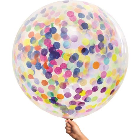 Multi Colour Giant Confetti Balloon 90cm Party Supplies Who Wants 2