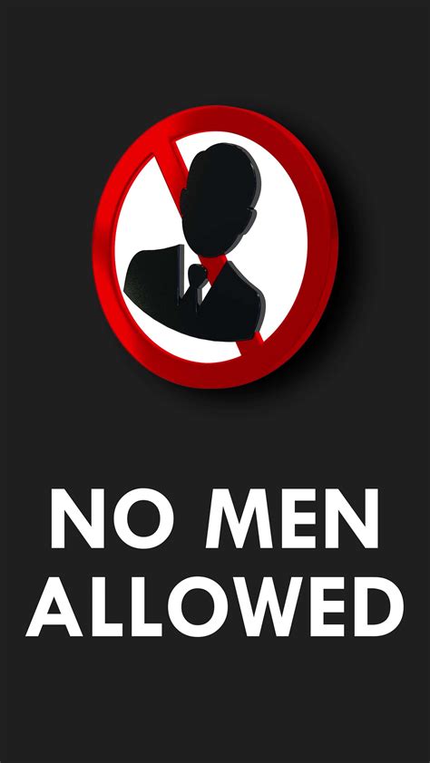 No Men Allowed Seamless Looped Animation No Male Entry 3d Rendering