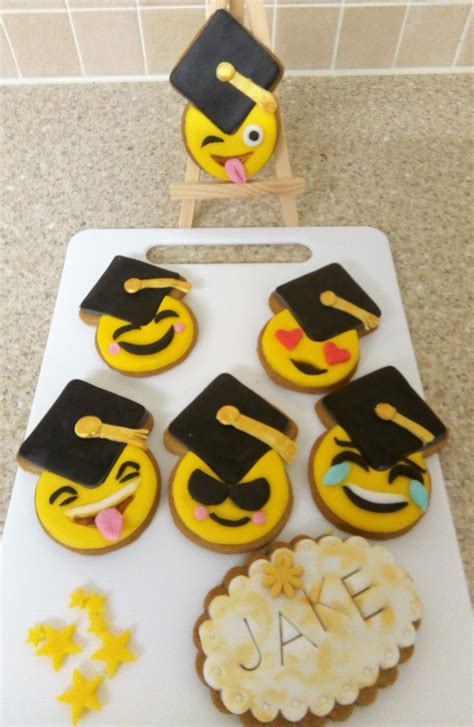 25 best graduation party ideas to celebrate your grad. graduation emojis by Jean adams | Graduation cookies, Graduation cakes, Sugar cookie