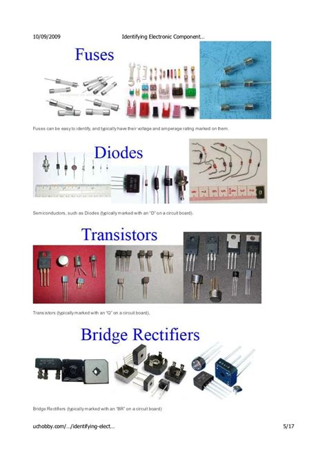Identifying Electronic Components U C Hobby