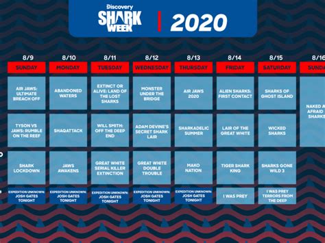 Discovery Releases Full Shark Week Schedule For Dnews Discovery