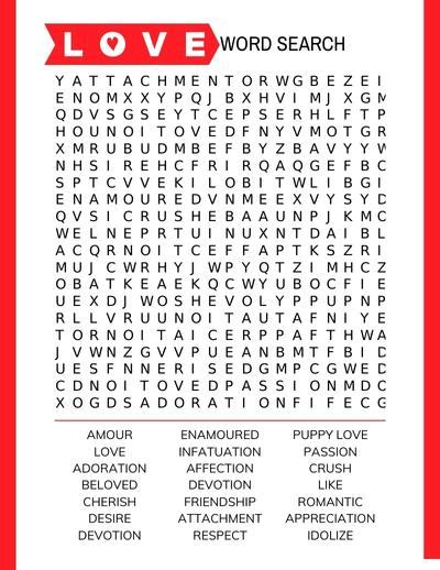 7 Free Printable Valentine Word Searches For Kids