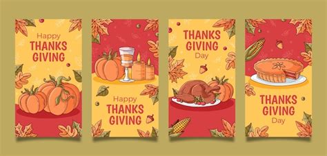 Free Vector Thanksgiving Celebration Instagram Stories Collection
