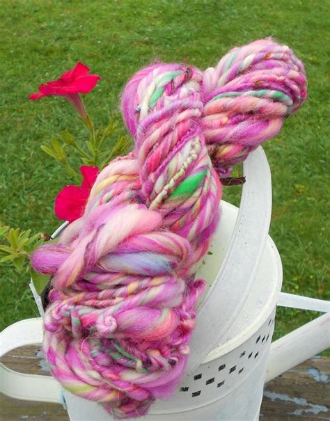 Handspun Yarn Handspun Art Yarnpurple Mountain Majesty4 Wpi Etsy