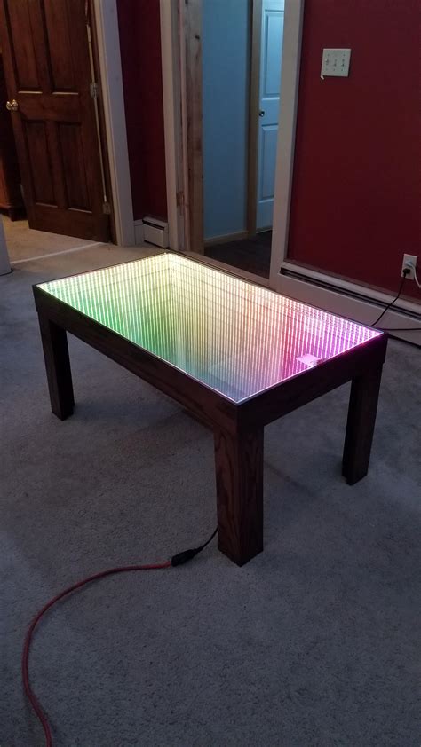 An Infinity Mirror Coffee Table I Built During Quarantine