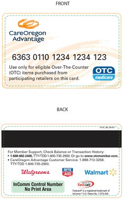 Just shop for qualified items and scan your card or mobile app at checkout. My OTC Card | CareOregon Advantage - An Oregon Medicare ...