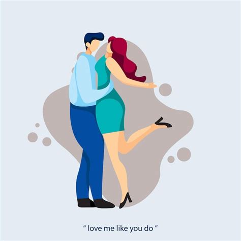 premium vector couple hugging fall in love valentine flat design illustration