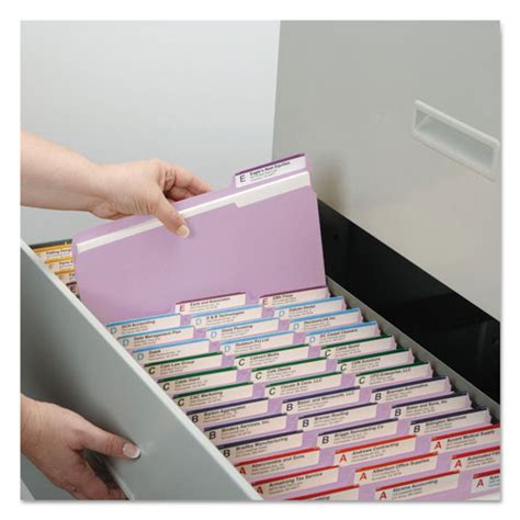 Smead Colored File Folders 13 Cut Tabs Letter Size Lavender 100