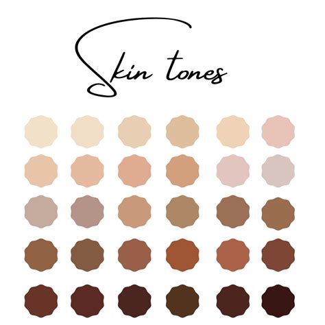 Free Procreate Color Palettes Skin Tones Swatches Skin Color