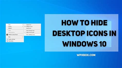 Windows 10 Hide Icons Desktop Shortcut