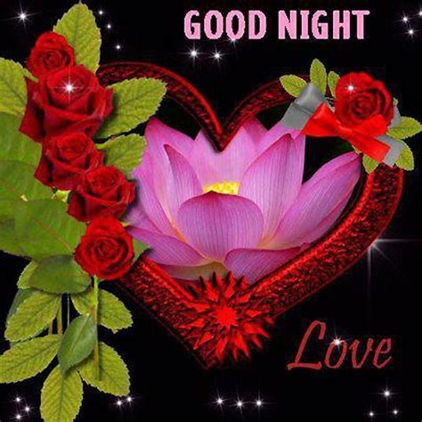 New good night sweet dreams with. Good Night With Flowers Good night love heart graphic ...