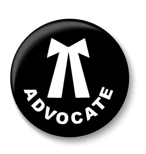 Deep Print Mart Advocate Logo Pin Badge And Sticker 2 Badge Size 58