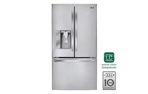 lg french door smart refrigerator with external tall ice and water dispenser stainless steel