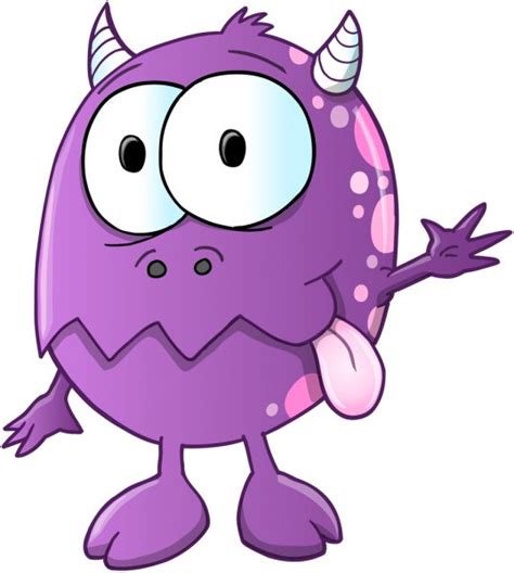 Cute Purple Alien Monster Vector — Stock Vector © Misterelements 12145137