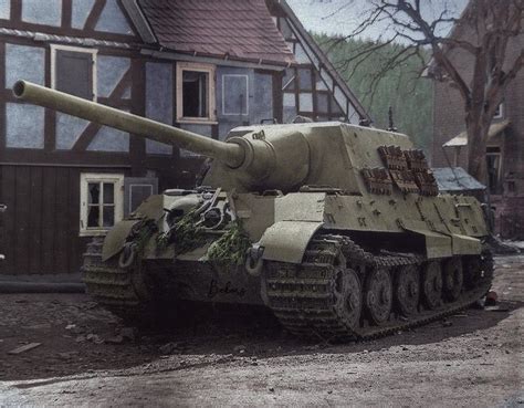 Abandoned Jagdtiger X Of Schwere Panzerj Ger Abteilung In