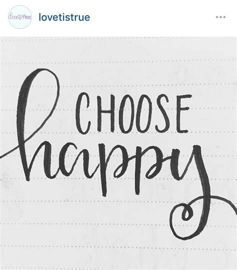 Choose Happy Hand Lettering By Lovetistrue Lettering Hand