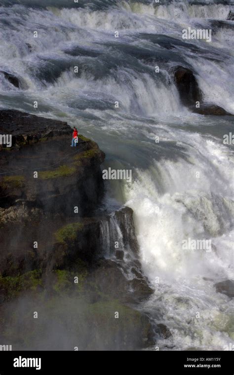 Gullfoss Waterfall At The Hvita River In Iceland Europe Iceland