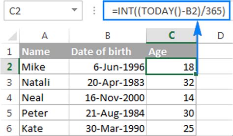 Cara Menghitung Umur Di Excel Menggunakan Rumus