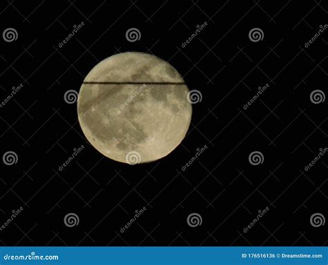 Full Moon In The Dark Night Sky Stock Photo Image Of Shadows