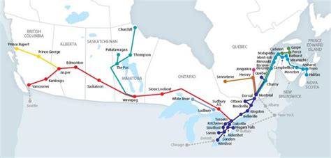Via Rail Map Via Rail Canada Map Canada