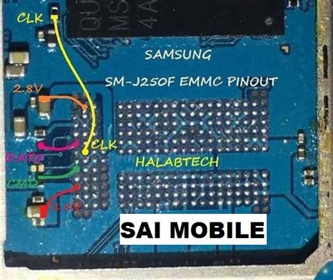 This video about samsung j1 dead boot repair on isp pinout. J250F EMMC PINOUT,J250F IS PINOUT,J250F JTAG,J250F UFI ...