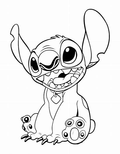 Stitch Lilo Coloring Pages Disney Printable Drawing