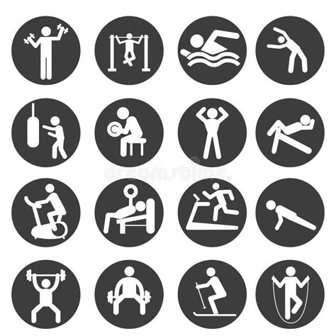 Man People Athletic Exercise Stretching Symbol Stock Vector