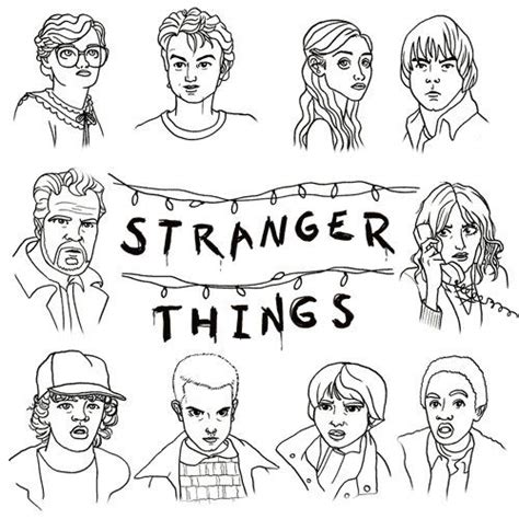 Stranger things coloring pages freee of all characters fantastic raskrasil com. Stranger Things Illustration Process - Imgur | Stranger ...