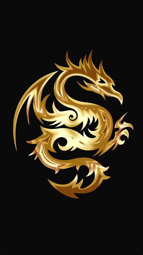 Black And Gold Dragon Wallpaper