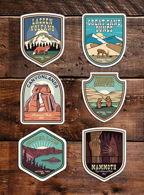 National Park Stickers Get 3 6 10 20 30 Or 62 Vinyls Etsy Glacier