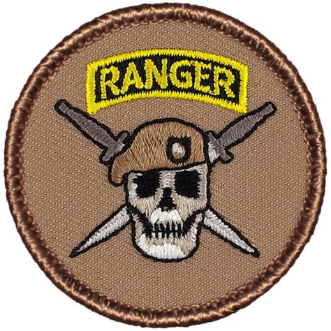 Army Ranger Patch 411a 2 Inch Diameter Embroidered Patch