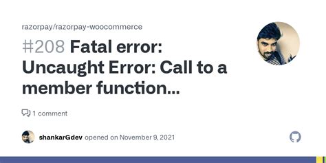 Fatal Error Uncaught Error Call To A Member Function Get Order Key