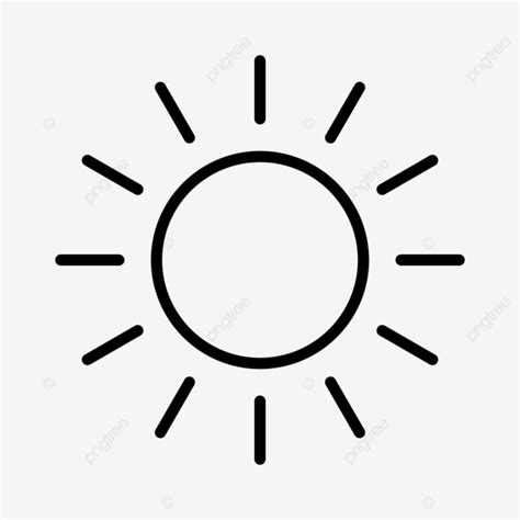 Sun Line Icon Vector Day Daylight Sun Png And Vector With