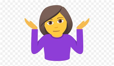 Woman Shrugging Her Shoulders Shoulder Shrug Emojishrug Emoji Free